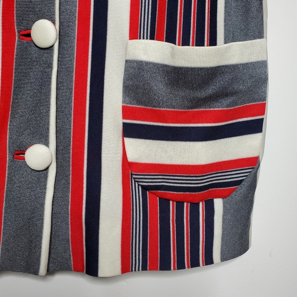 VINTAGE handmade stripe sleeveless button-up - Picture 5 of 9